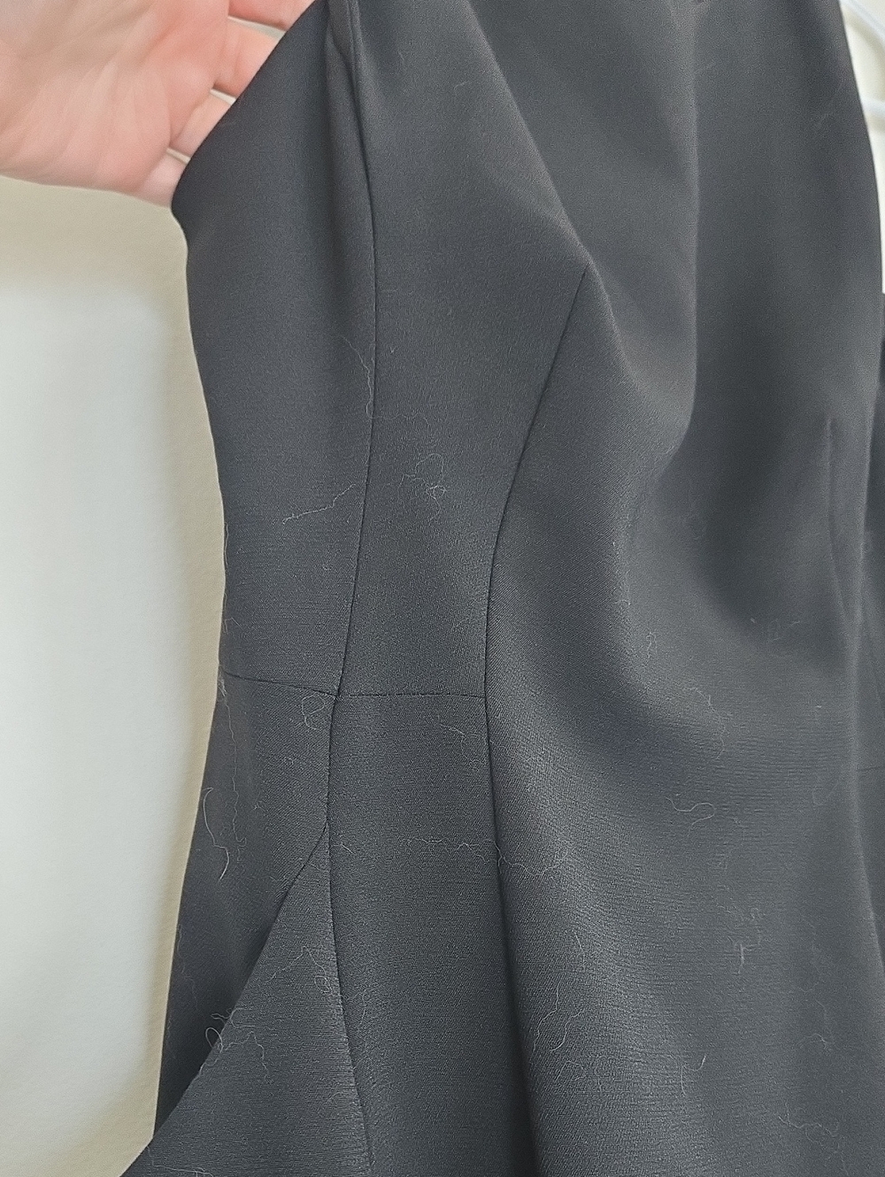 White House Black Market Black Sleeveless Midi Dress with Side Pockets - Picture 3 of 8